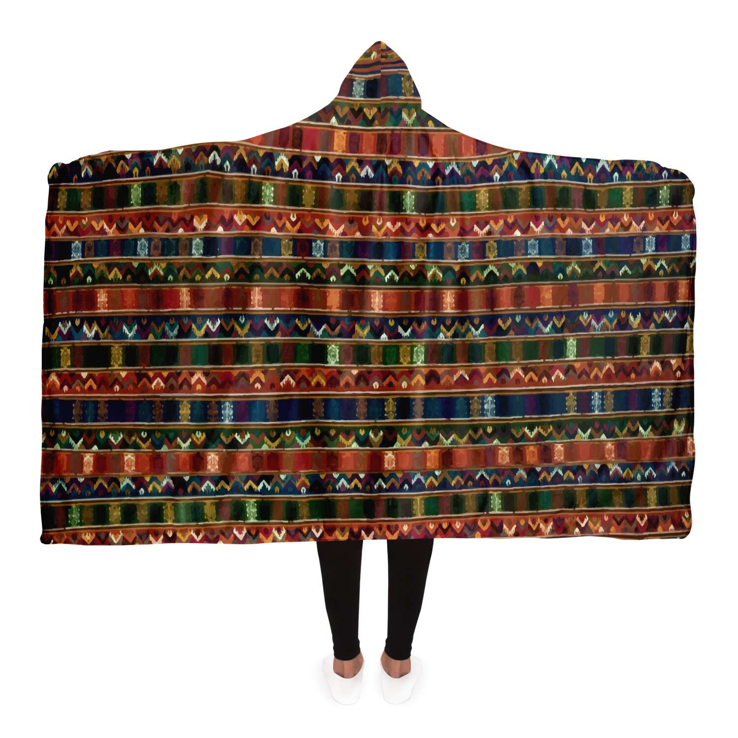 Sherpa Hooded Blanket, Kira Bhutan Traditional Design
