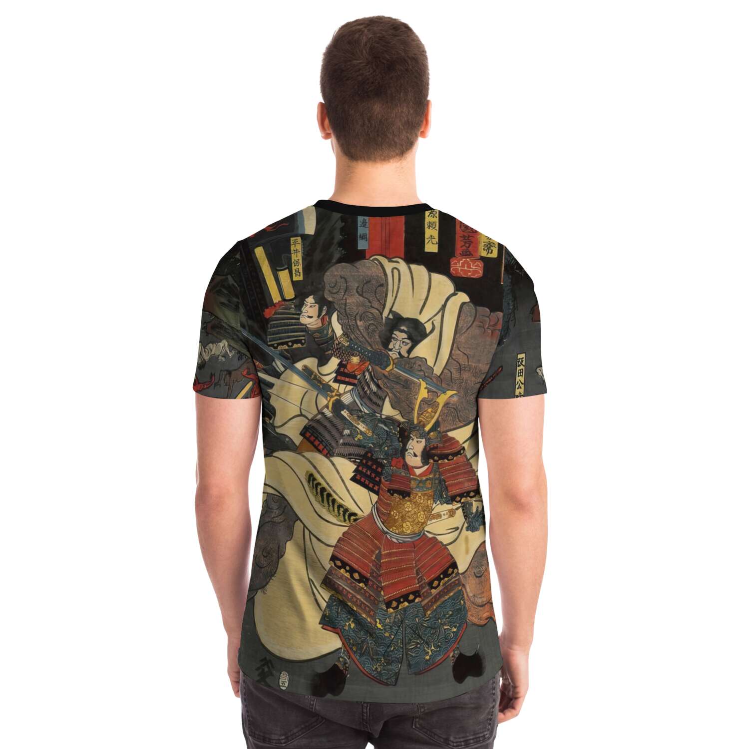 T-shirt Shuten Dōji at Oeyama by Utagawa Kuniyoshi | Edo-Period Japanese Mythology | Samurai Graphic Art T-Shirt Tee