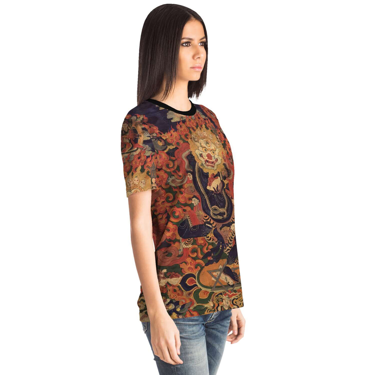 Simhamukha, Lion-headed Dakini, Tibetan, Dzogchen Wisdom Yogini Erotic Feminist Graphic T-Shirt Tee