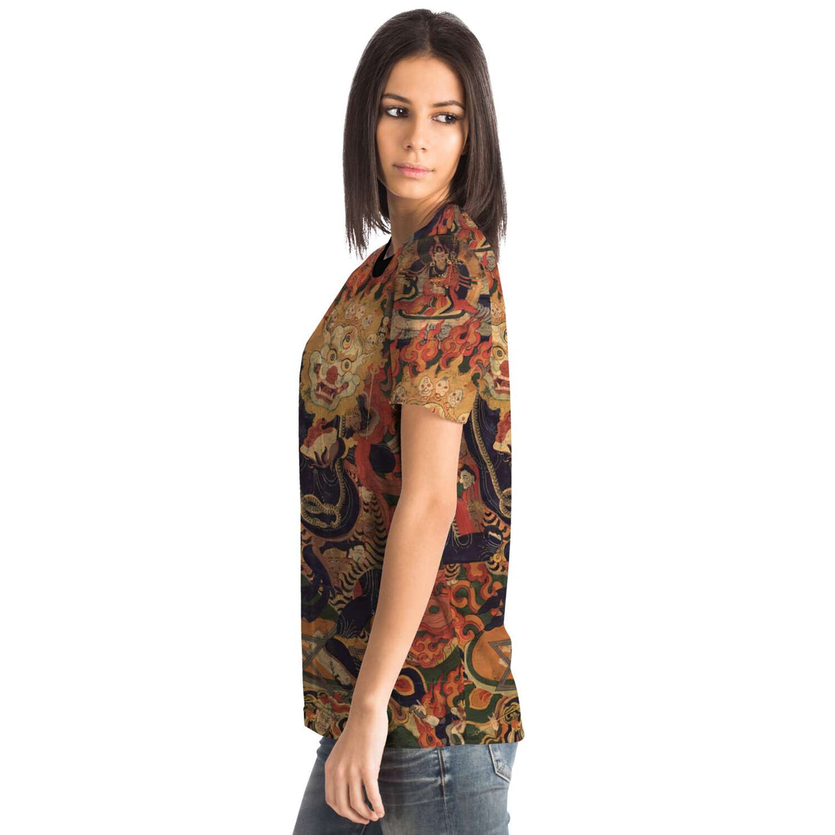 Simhamukha, Lion-headed Dakini, Tibetan, Dzogchen Wisdom Yogini Erotic Feminist Graphic T-Shirt Tee