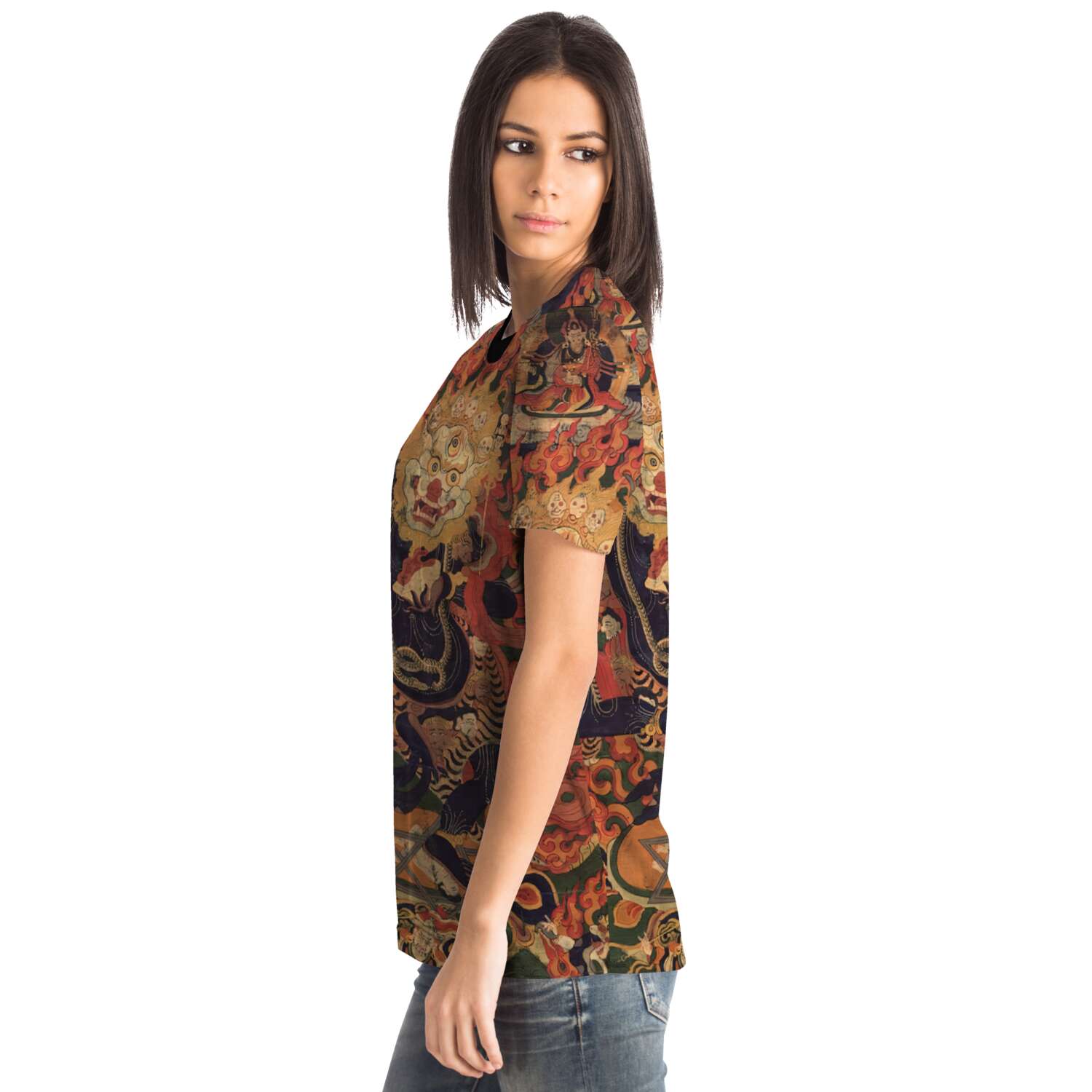 Simhamukha, Lion-headed Dakini, Tibetan, Dzogchen Wisdom Yogini Erotic Feminist Graphic T-Shirt Tee