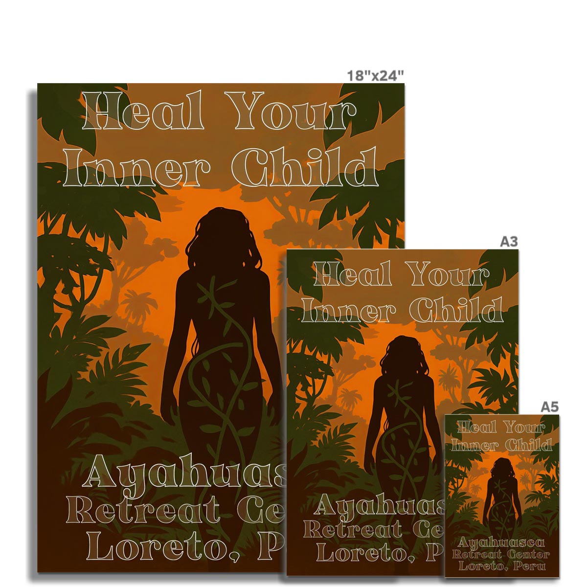 Heal Your Inner Child | Ayahuasca Inner Journey Ritual | Vintage Peru Travel Poster Fine Art Print