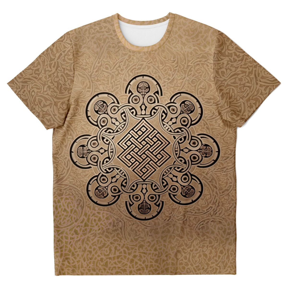 T-shirt XS Skull Sacred Geometry, Metatron&#39;s Cube | Zen Interbeing, Buddhist Eternal Knot Graphic Art T-Shirt