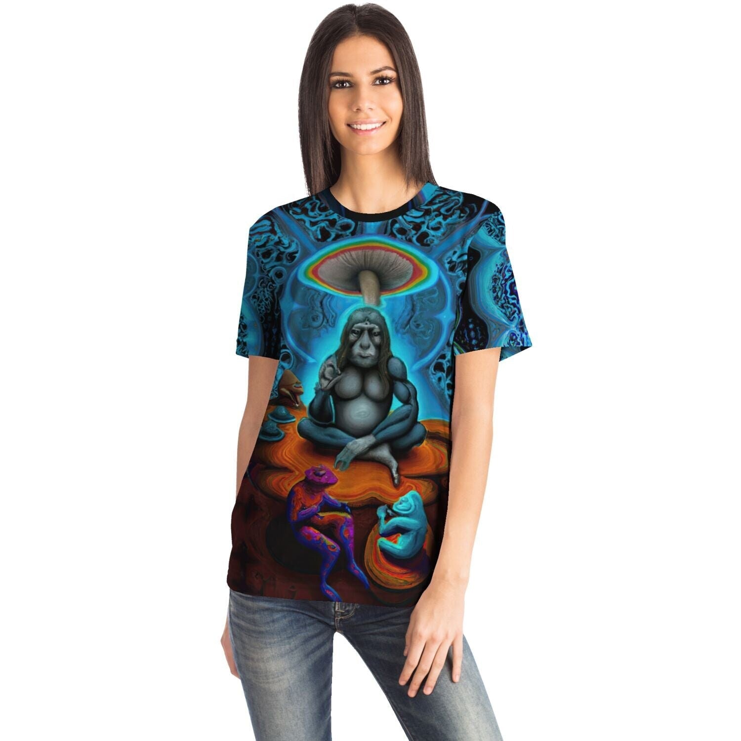 Stoned Ape Theory | Psychedelic Evolution | DMT, LSD, Ayahuasca, McKenna | Trippy Digital Art T-Shirt