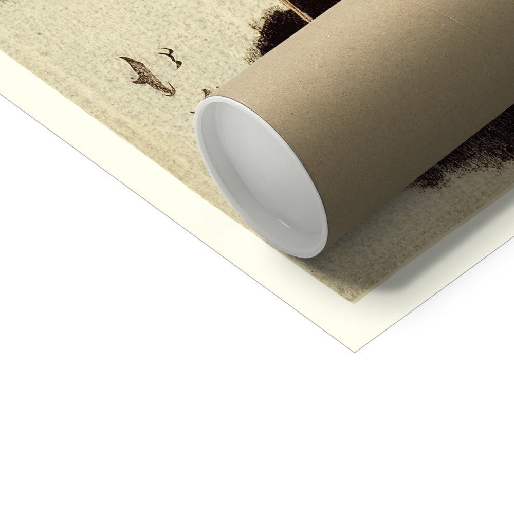 Storm Dragon Against a Black Sky with Clouds and Poems, Totoya Hokkei Japanese Edo Yokai Mythology Vintage Boho Wall Decor Fine Art Print