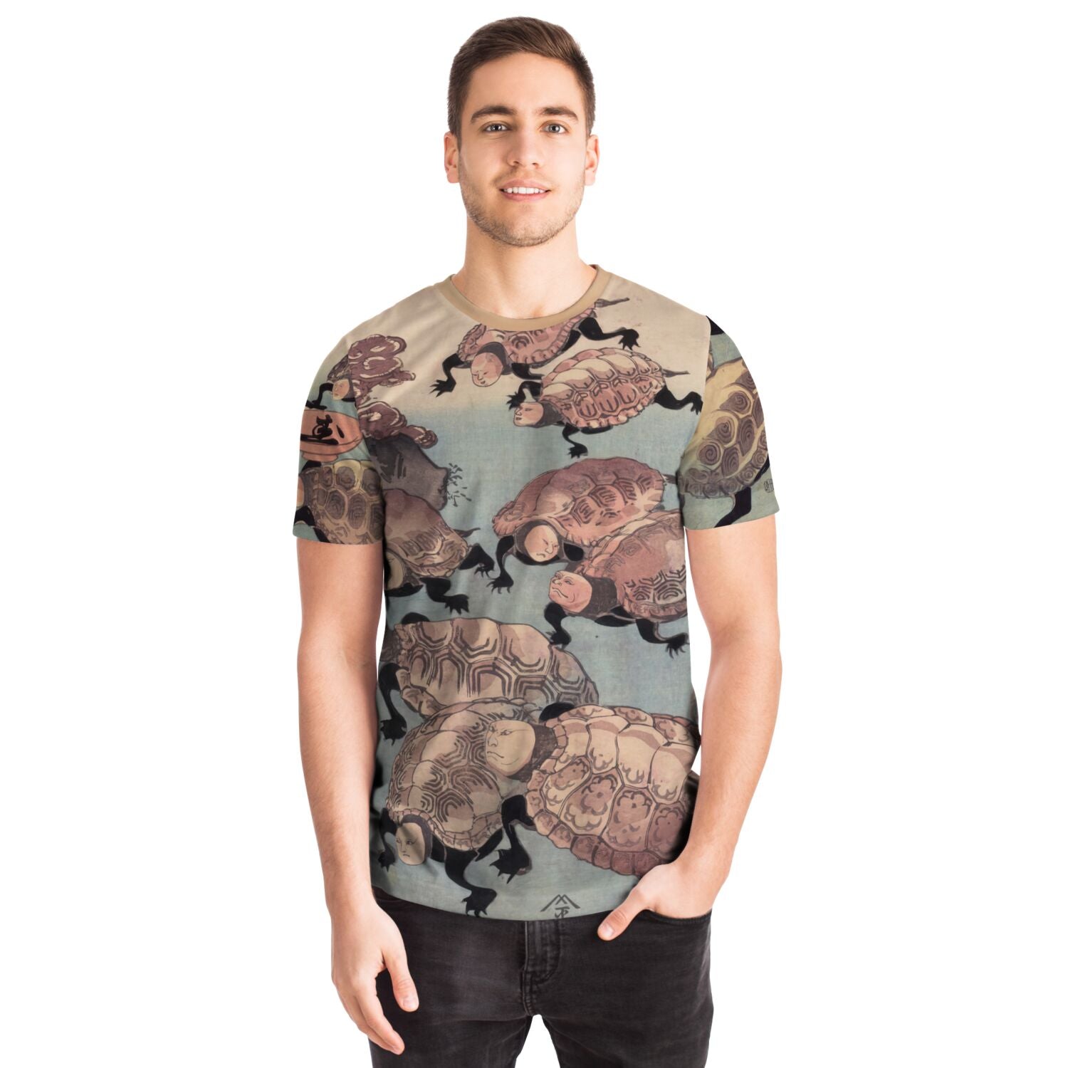 Strange and Marvelous Turtles of Happiness | Kuniyoshi Ukiyo-E Kawai Tortoise Graphic Art T-Shirt