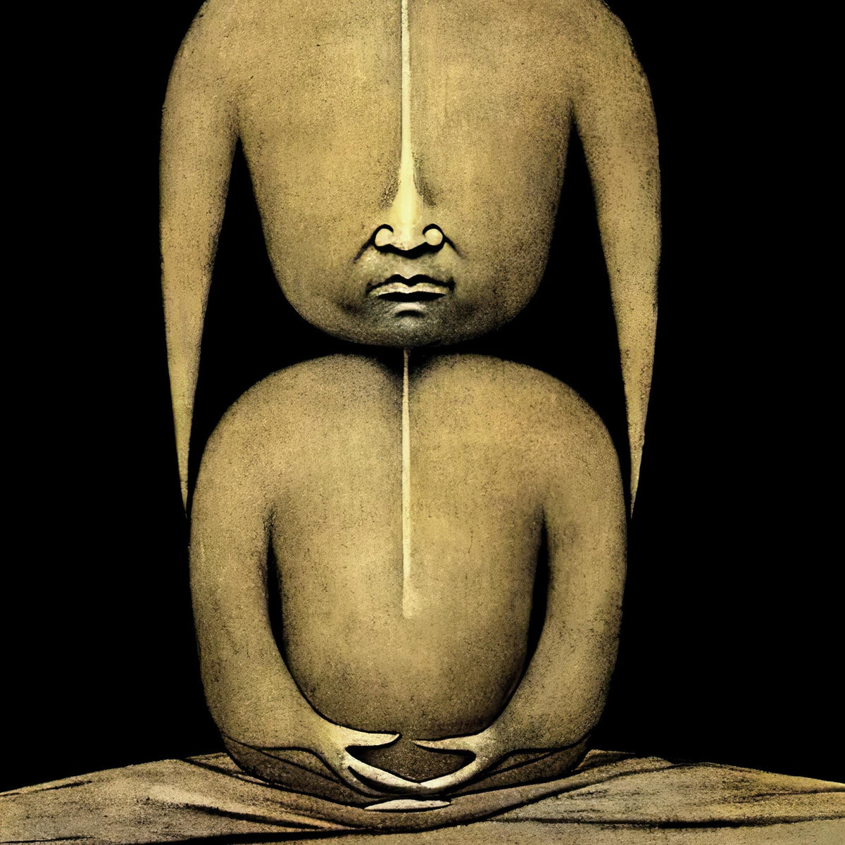 Surreal Stone Zen Buddhist Monk | Third Eye Trippy Buddhist Meditation Art | Stoner Gift, Weed Lover Gift, 420 Graphic Art T-Shirt Tee