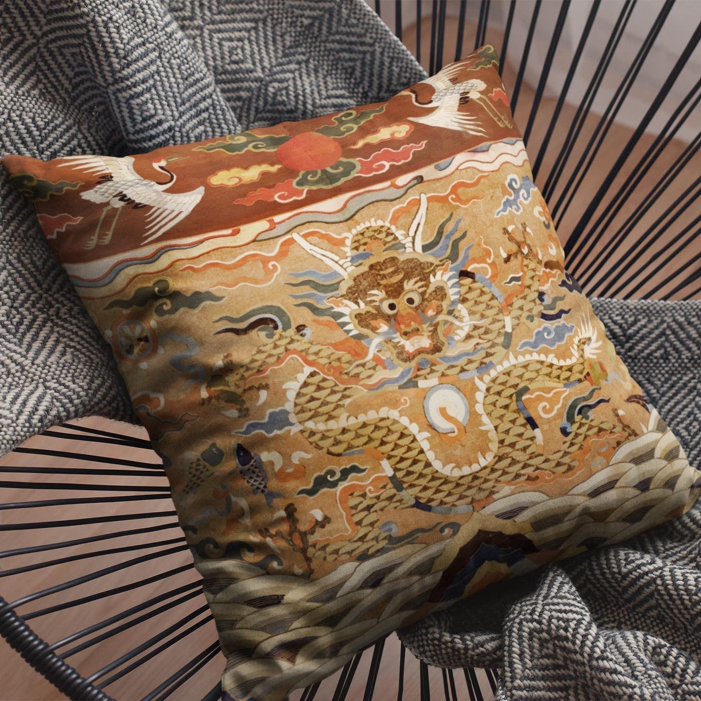 Taoist-Altar Inspired Tribal Pillows | Throw Pillows