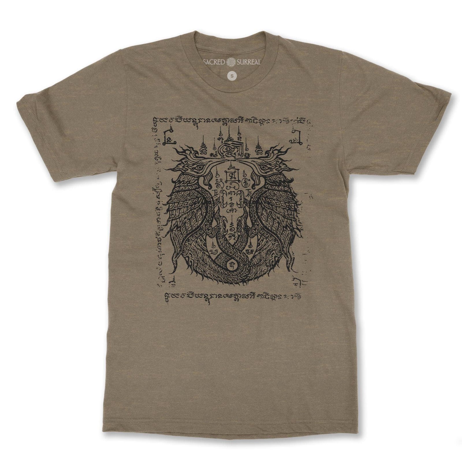 Thai Sak Yant Spiritual Qi Protection Traditional Thailand Folk Mythology Yantra Mandala Art Tribal Tattoo Gift T-Shirt Tee