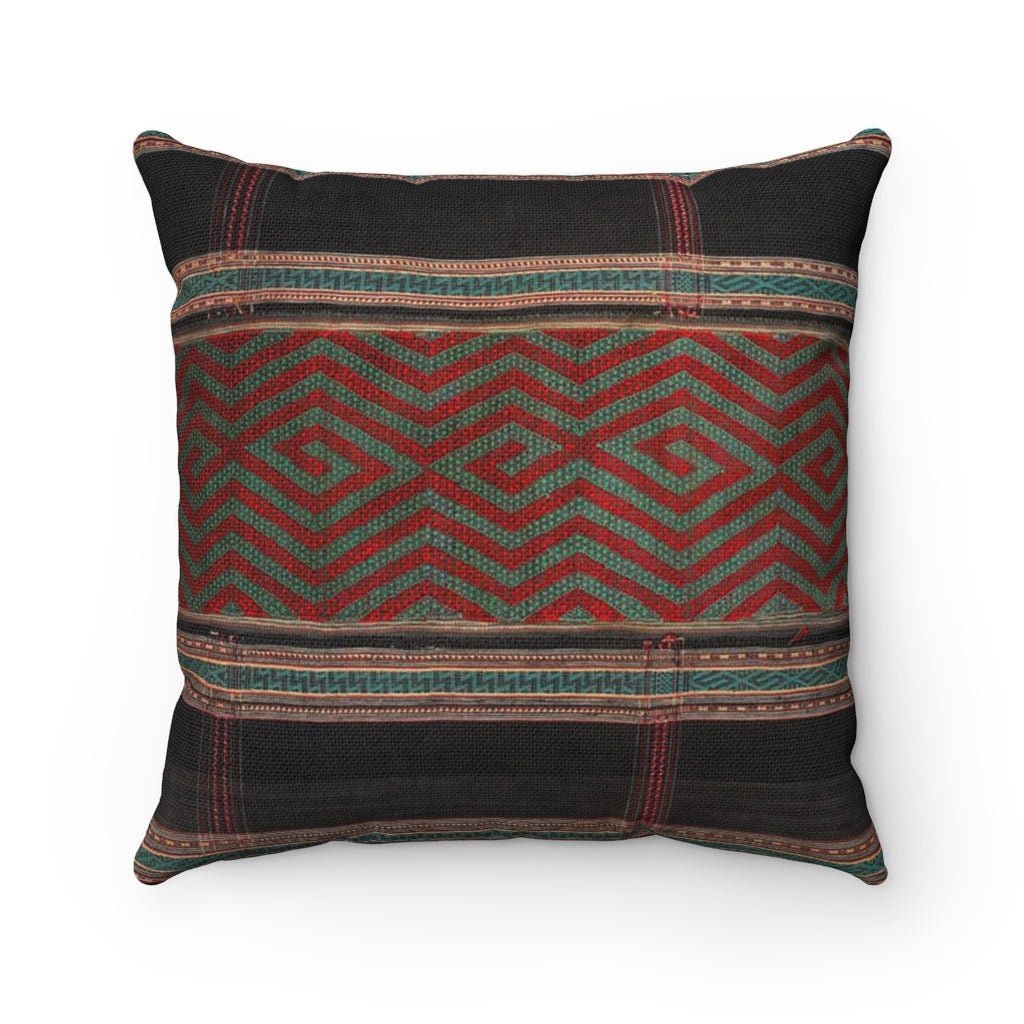 Home Decor Thai Vintage Ikat Pillow w/ Insert | SE Asian Laos Textile Urban Nomad Cushion | Hippie Home Decor | Tribal Boho Decorative Throw Pillow
