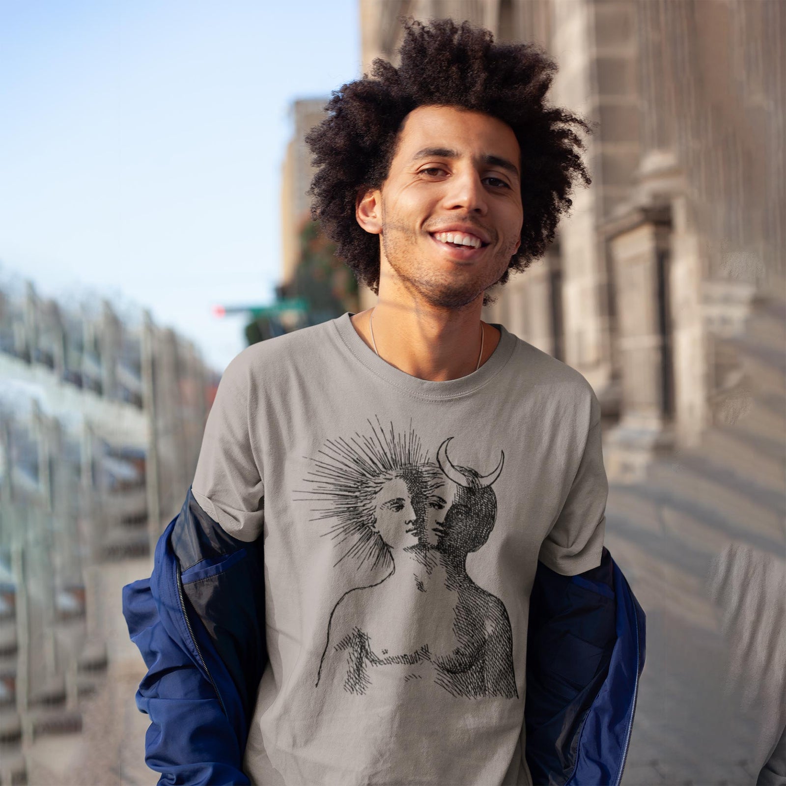 The Alchemical Rebis, Philosophers Stone, Esoteric Occult Androgynous Graphic Art T-Shirt