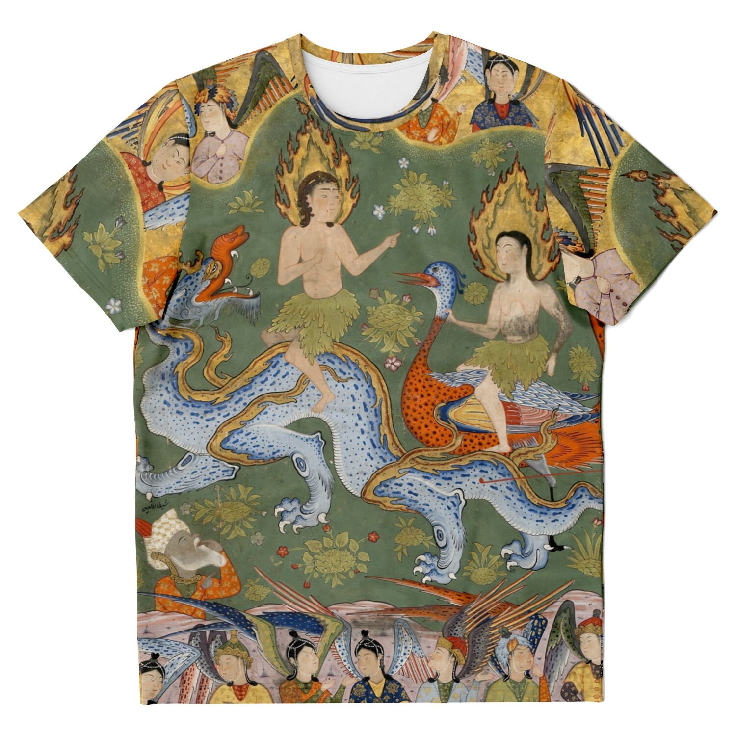 T-shirt XS The Book of Omens (The Fālnāmeh) | Islamic Divination Illuminated Manuscript Codex | Persian Saints Miracles & Prophets Graphic Art T-Shirt
