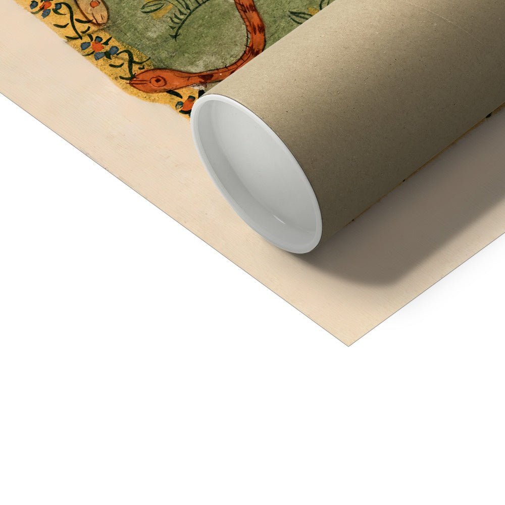 The Book of Wonders (Fish Djinn) Persian Mythology Muslim Sufi Islamic Art | Surreal, Fantasy Folklore Fine Art Print