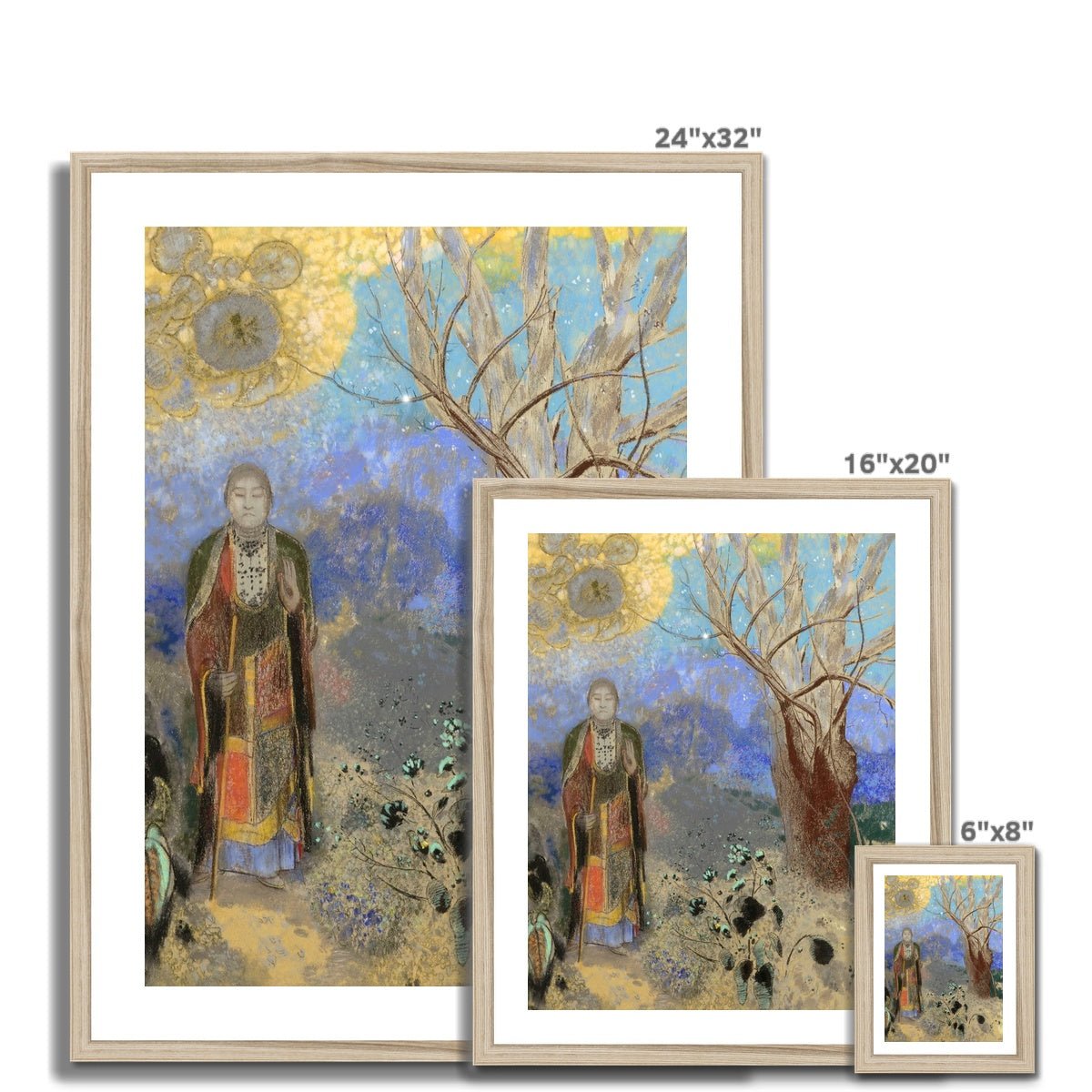 The Buddha, by Odilon Redon, Symbolism Surrealist Gift Antique Buddhist Sacred Framed Art Print ...