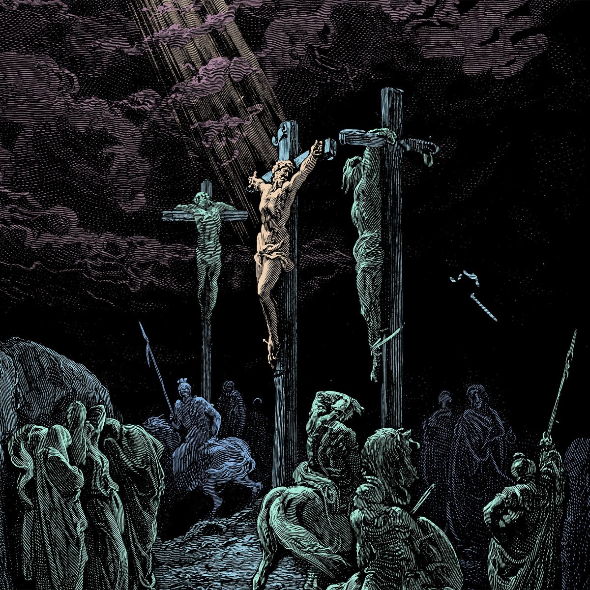 The Crucifixion of Christ by Gustave Dore, Paradise Lost, Dante, Surreal Spiritual Graphic Art T-Shirt