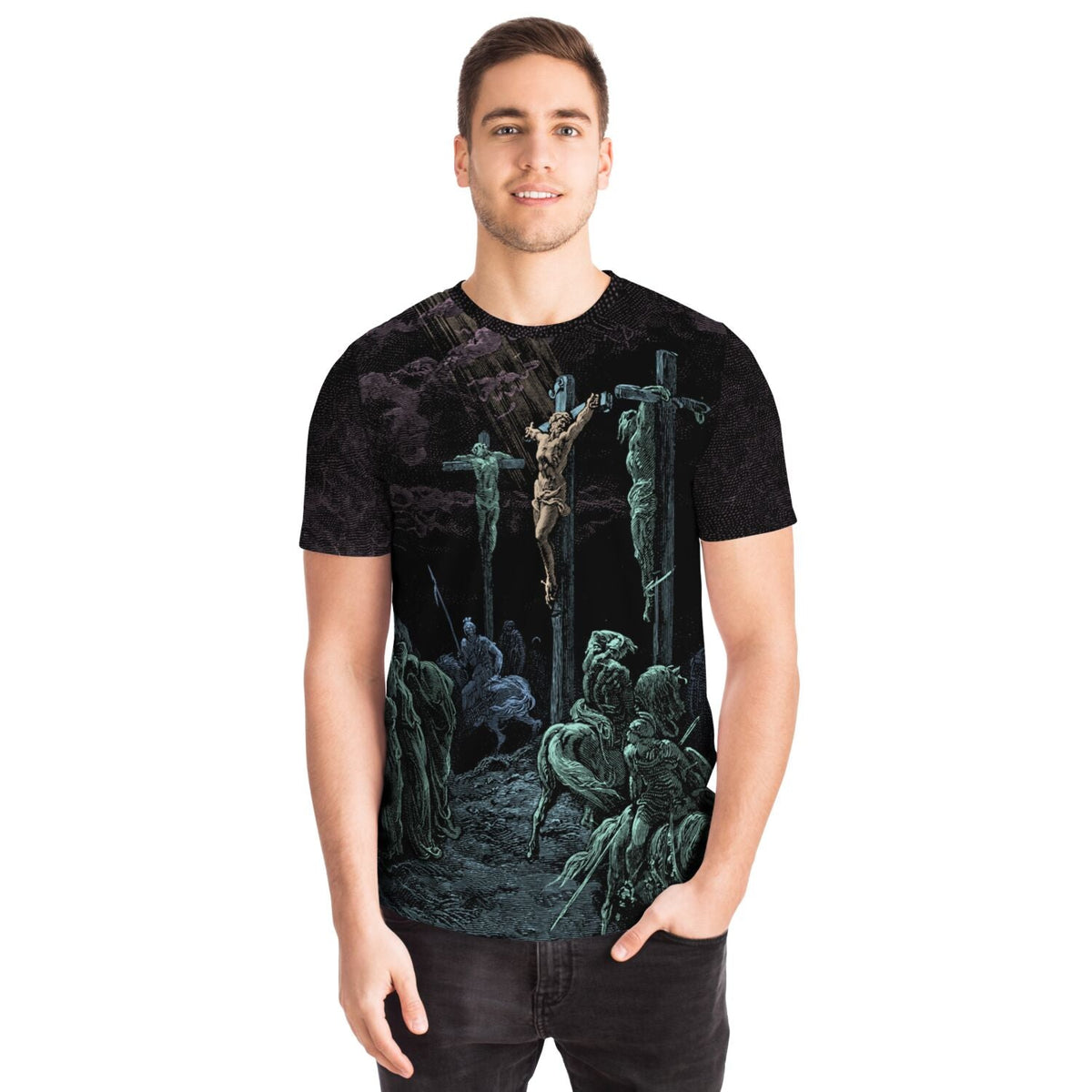 The Crucifixion of Christ by Gustave Dore, Paradise Lost, Dante, Surreal Spiritual Graphic Art T-Shirt