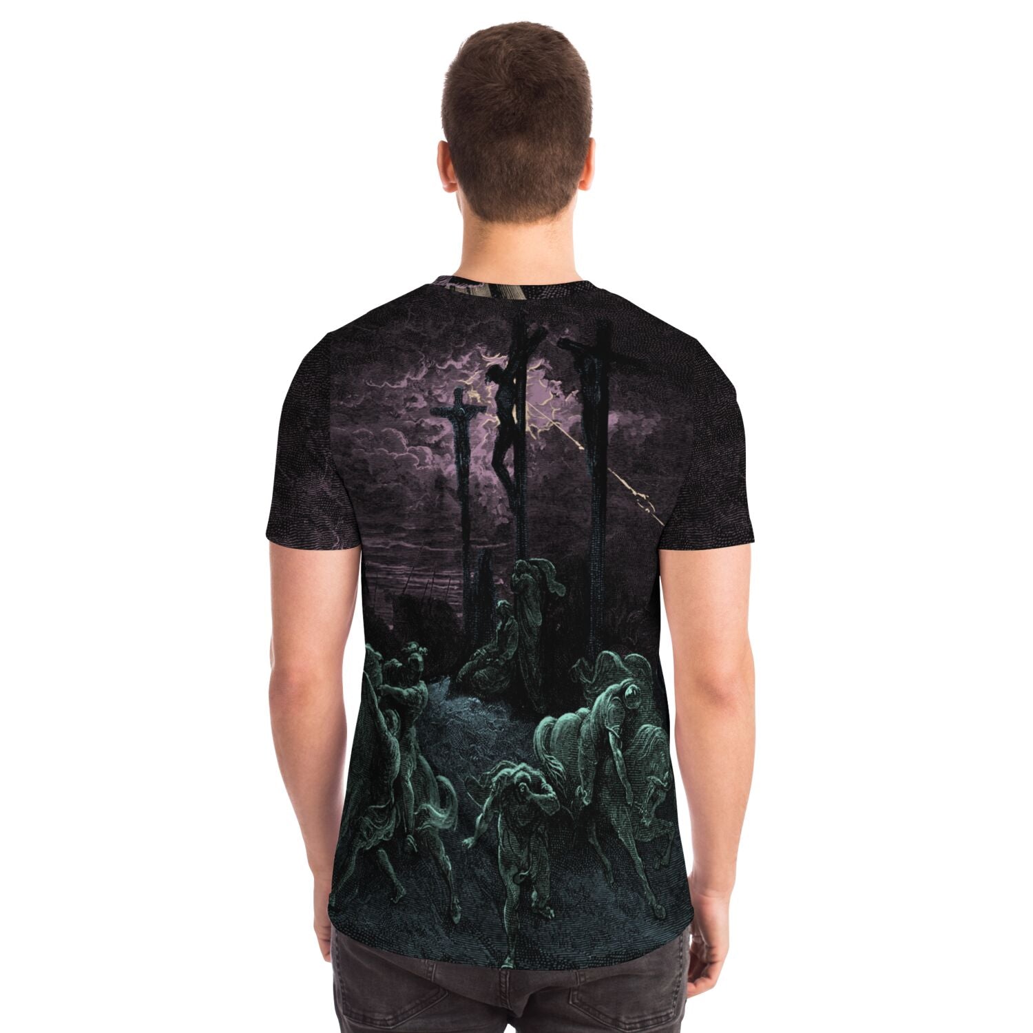 T-shirt The Crucifixion of Christ by Gustave Dore, Paradise Lost, Dante, Surreal Spiritual Graphic Art T-Shirt