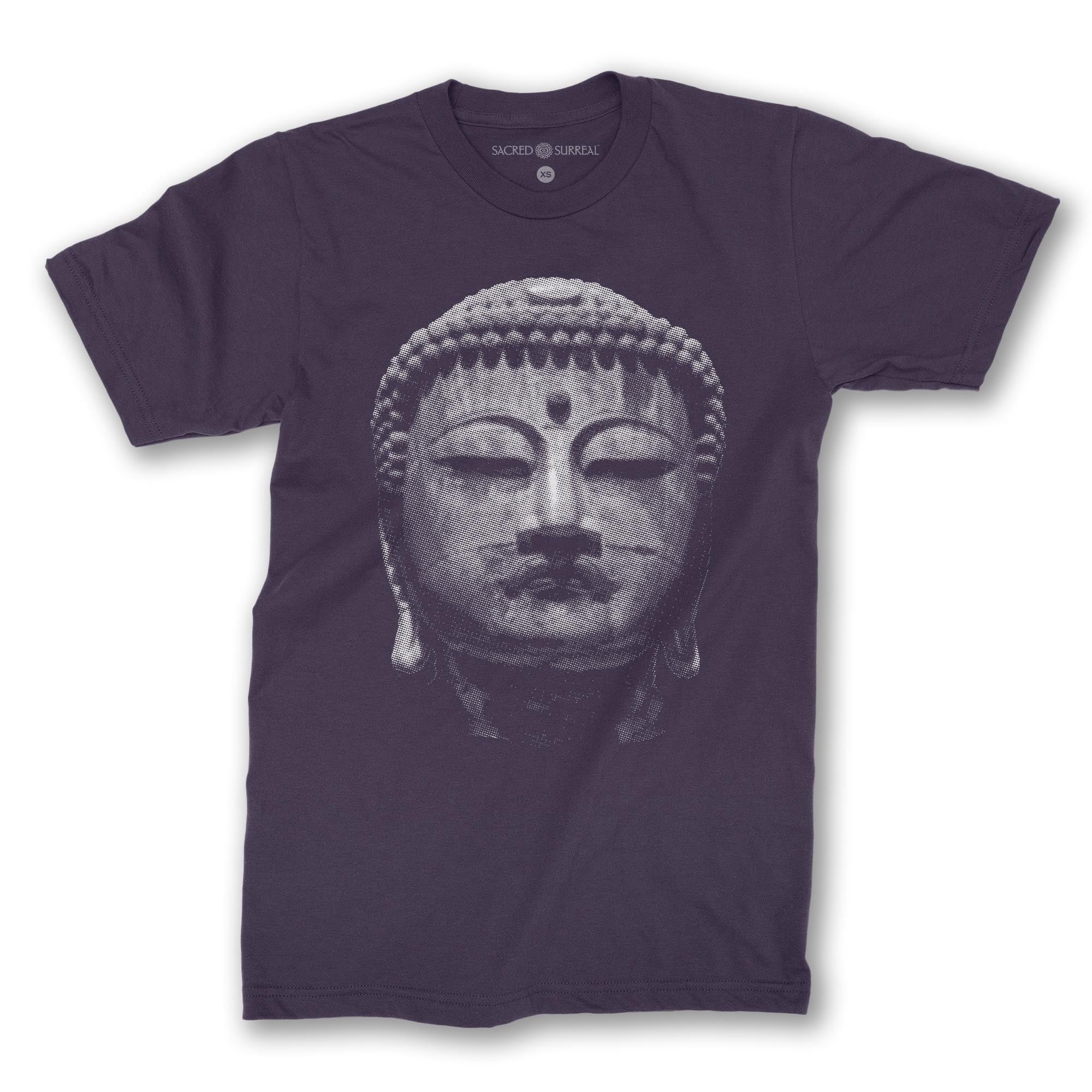 T-Shirts S / Blackberry The Great Buddha of Kamakura | Japanese Protection Deity | Amitabha Nembutsu Mantra | Vintage Buddhist Gift | Graphic Art T-Shirt Tee