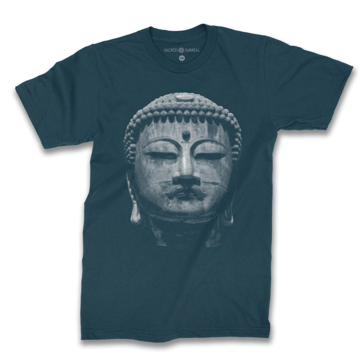 T-Shirts S / Midnight The Great Buddha of Kamakura | Japanese Protection Deity | Amitabha Nembutsu Mantra | Vintage Buddhist Gift | Graphic Art T-Shirt Tee