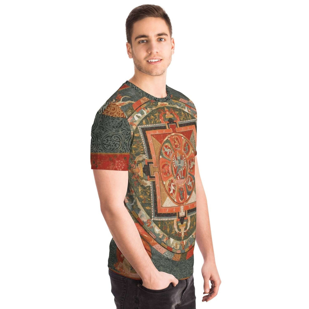 The Hevajra Mandala Yantra Tibetan Thangka Buddhist Vintage T-Shirt