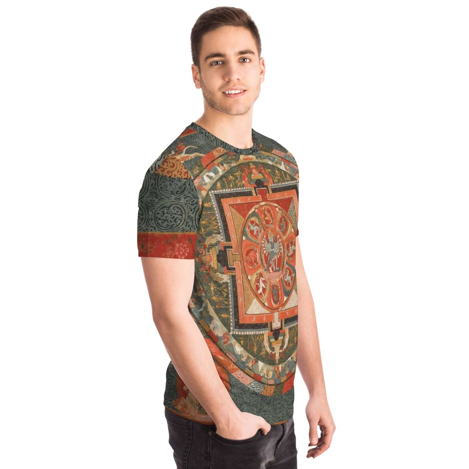 The Hevajra Mandala Yantra Tibetan Thangka Buddhist Vintage T-Shirt