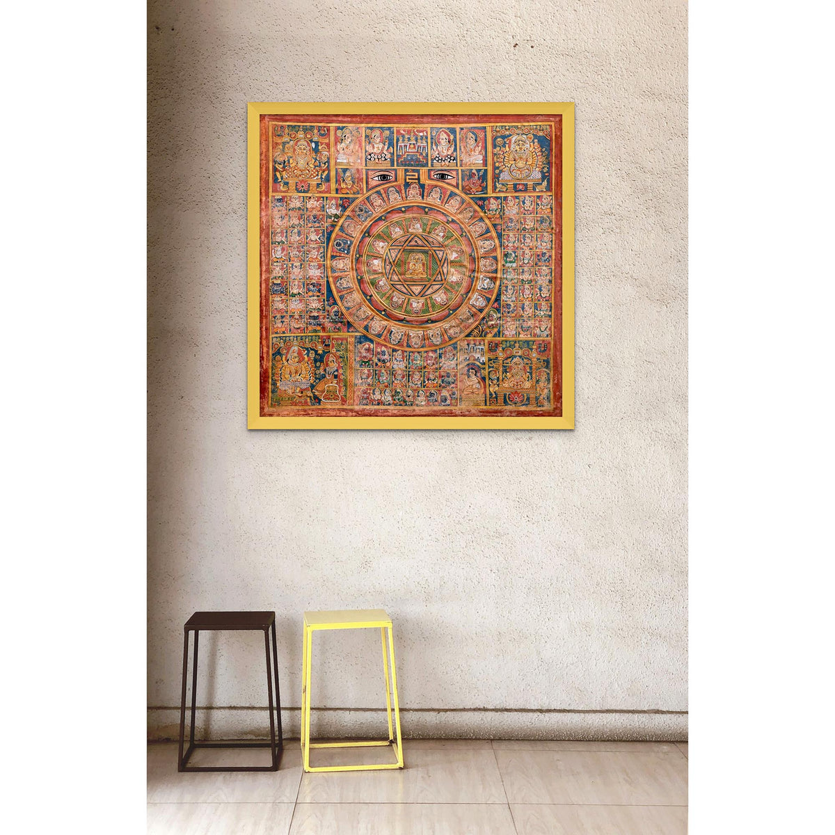 The Jain Tantric Diagram | Lotus Mandala Sacred Geometry | Indian Spiritual Yantra Fine Art Print