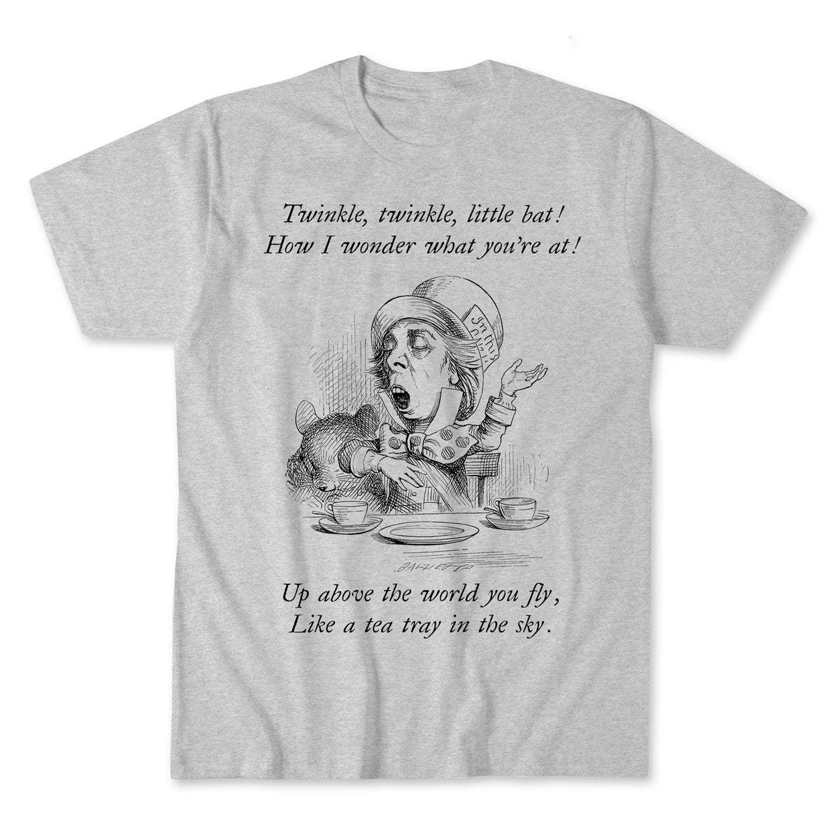 The Mad Hatter Shirt, Twinkle Twinkle Little Bat | Alice In Wonderland Graphic Art T-Shirt