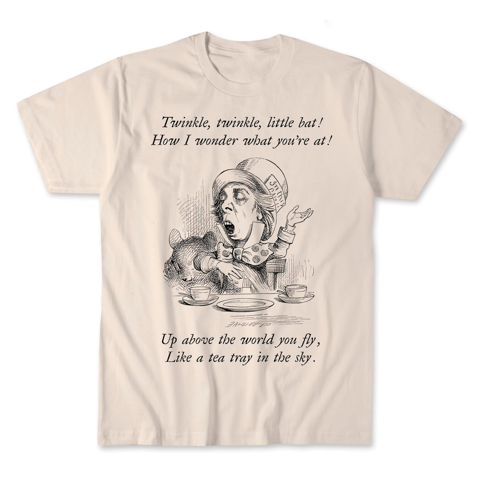 The Mad Hatter Shirt, Twinkle Twinkle Little Bat | Alice In Wonderland Graphic Art T-Shirt