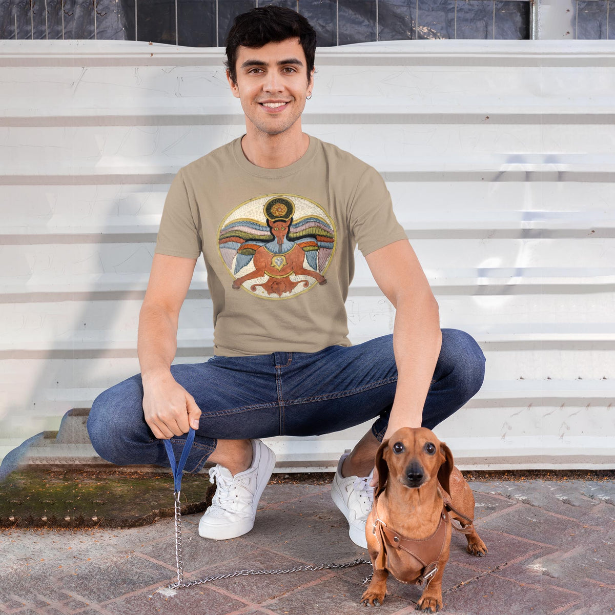 The Radiance of Al-'Ilm (1670) | Watercolor Flying Horse, Steed, Pegasis | Arabic Illuminated Codex Graphic Art T-Shirt