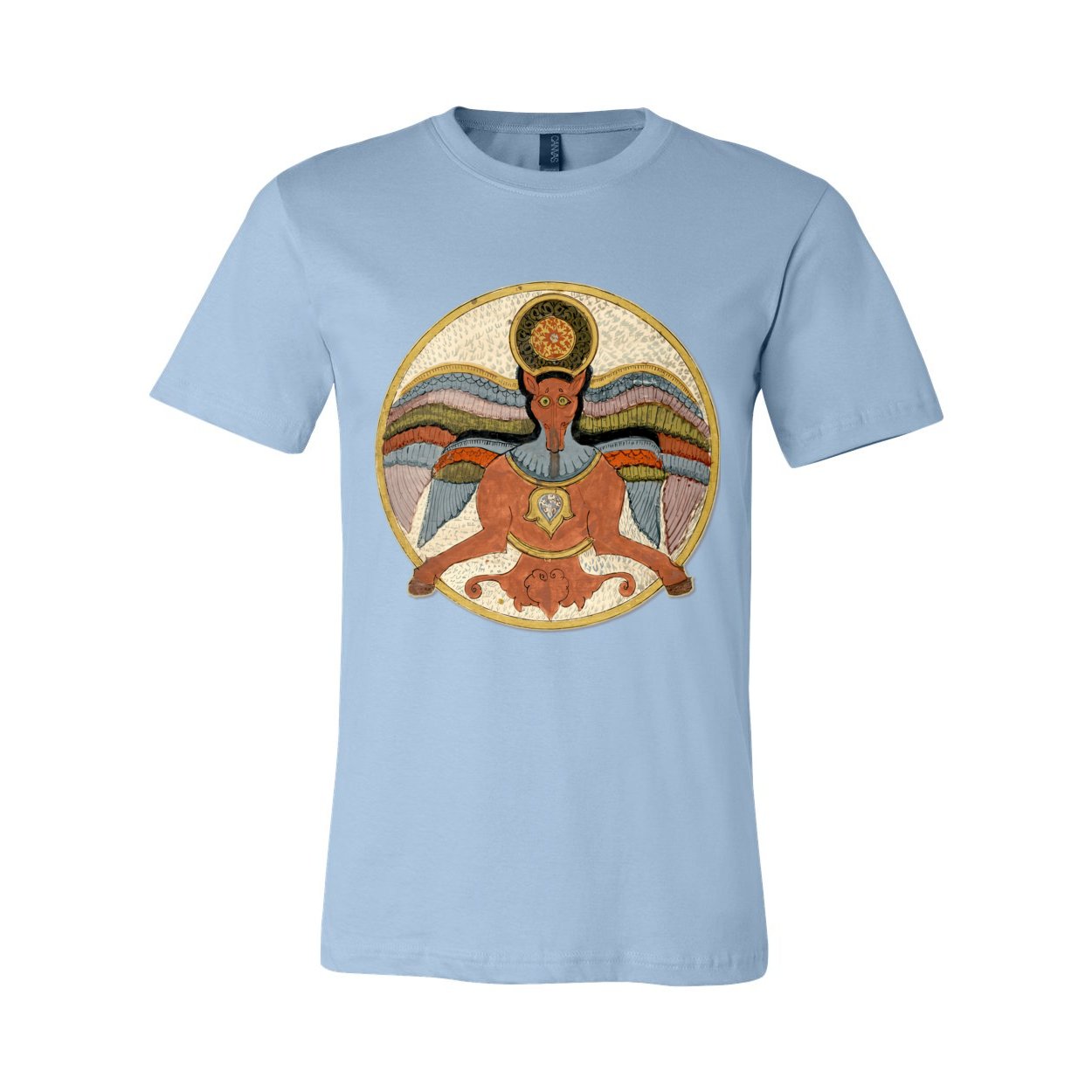 The Radiance of Al-'Ilm (1670) | Watercolor Flying Horse, Steed, Pegasis | Arabic Illuminated Codex Graphic Art T-Shirt