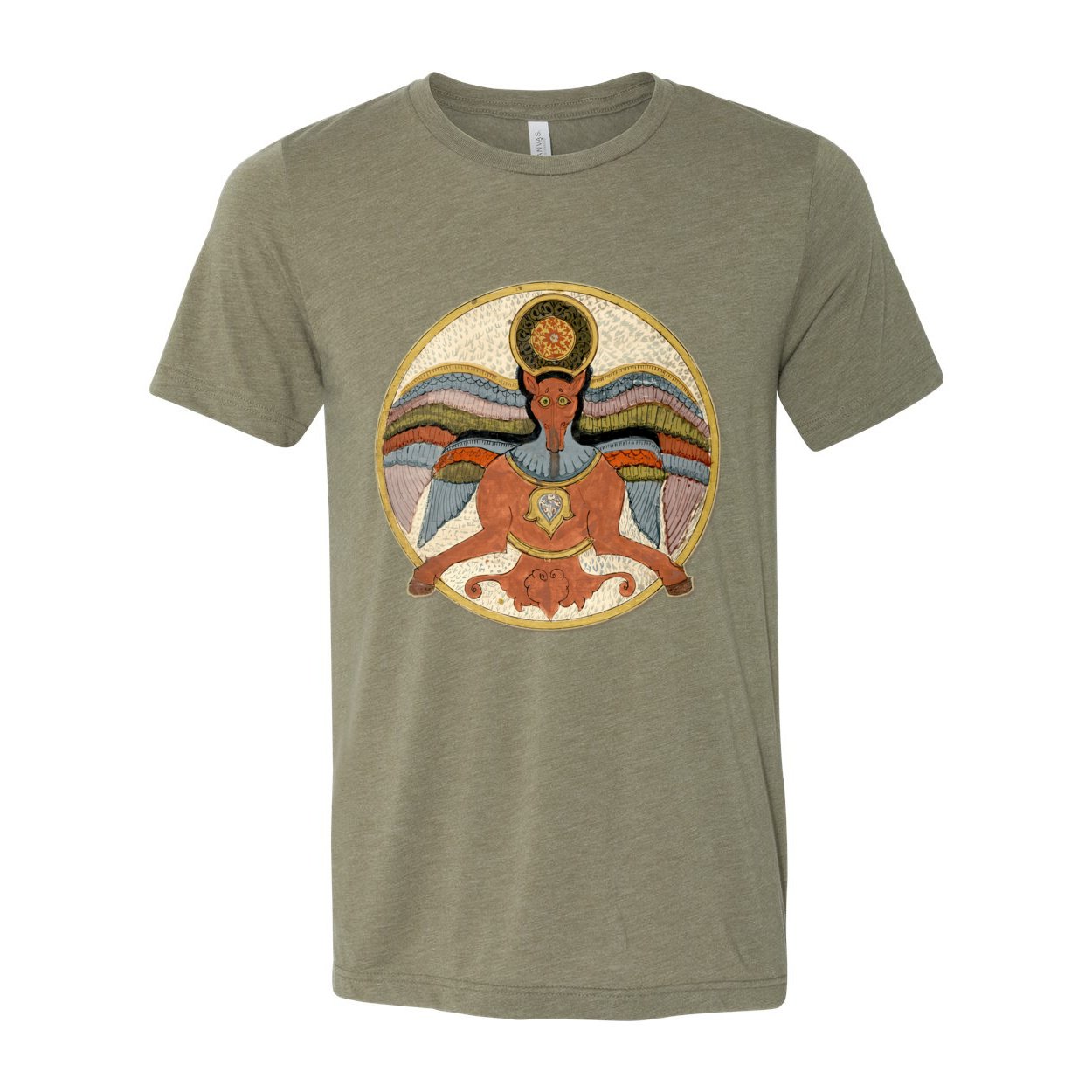 The Radiance of Al-'Ilm (1670) | Watercolor Flying Horse, Steed, Pegasis | Arabic Illuminated Codex Graphic Art T-Shirt