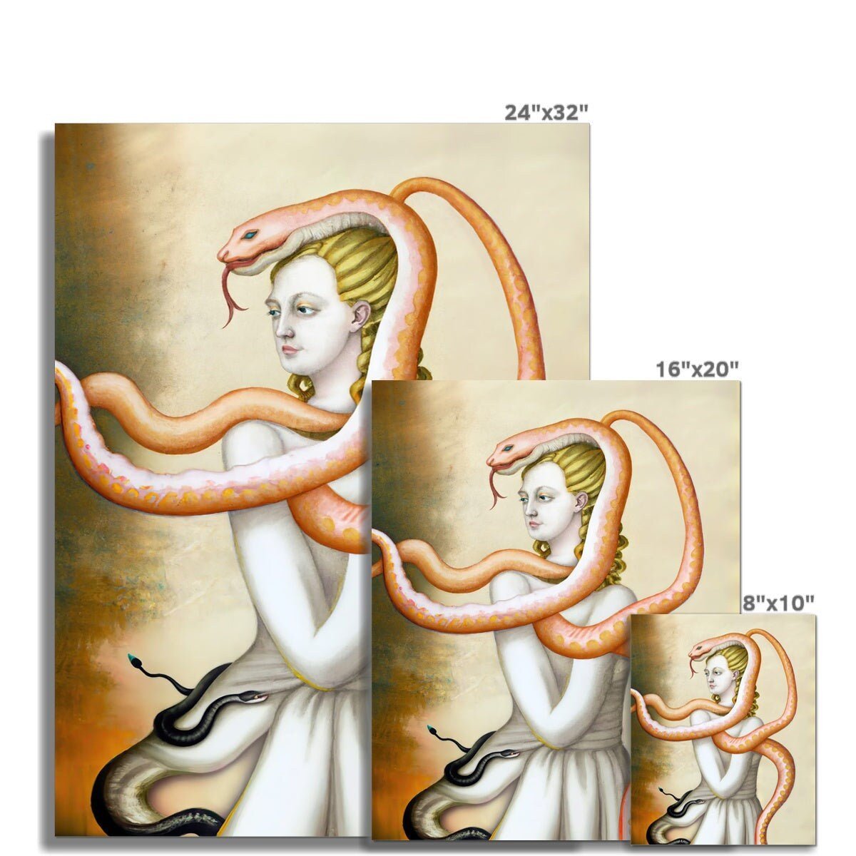 The Serpent Bearer | Original Surrealist Art | Dada, Astronomy Zodiac | Dada, Bizarre, Scifi Art, Fantasy | Giclee Fine Art Print