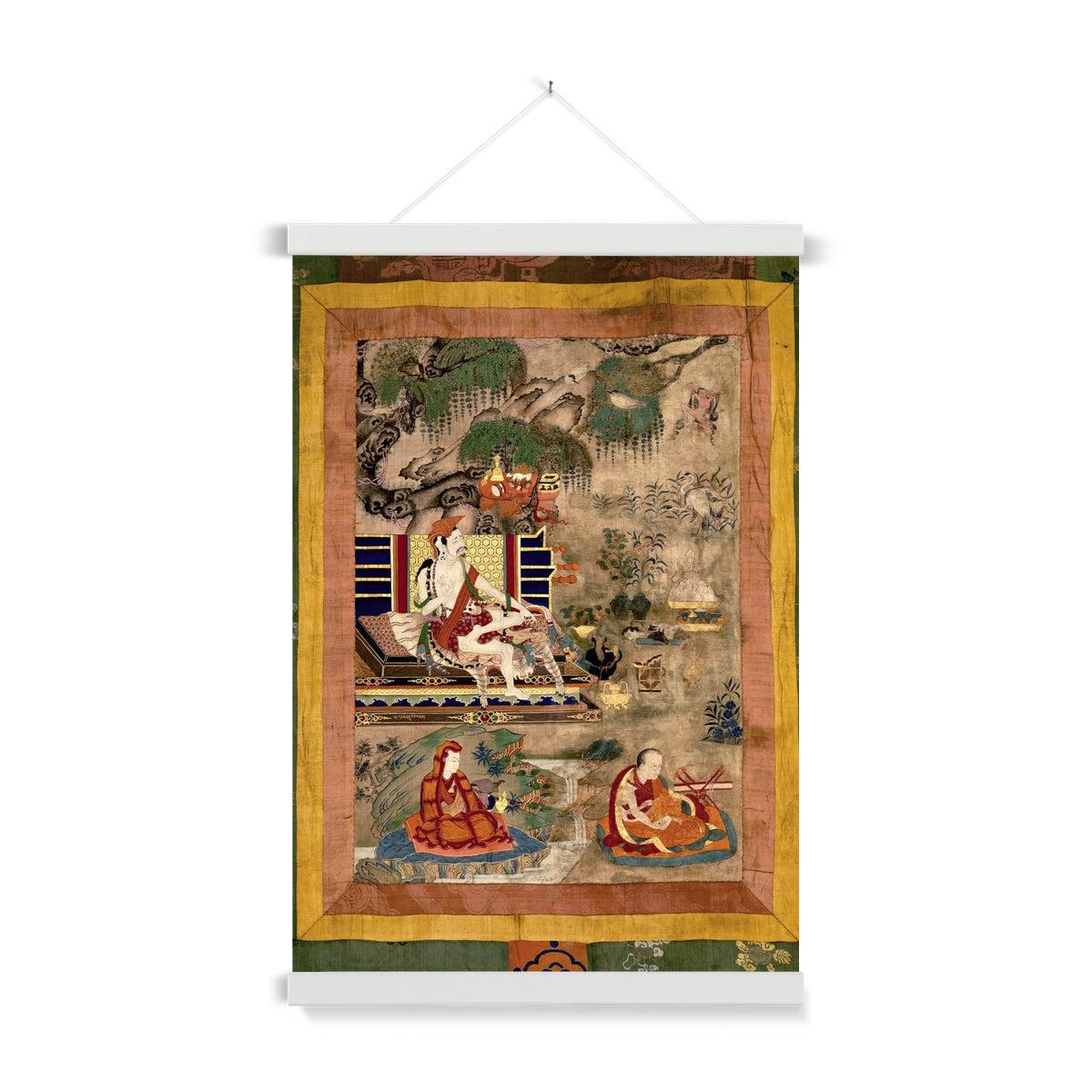 Fine art 6"x8" / White Frame The Six Dharmas of Naropa | Tibetan Buddhism, Advanced Tantric Rituals | Esoteric Meditation Fine Art Print with Thangka Hanger