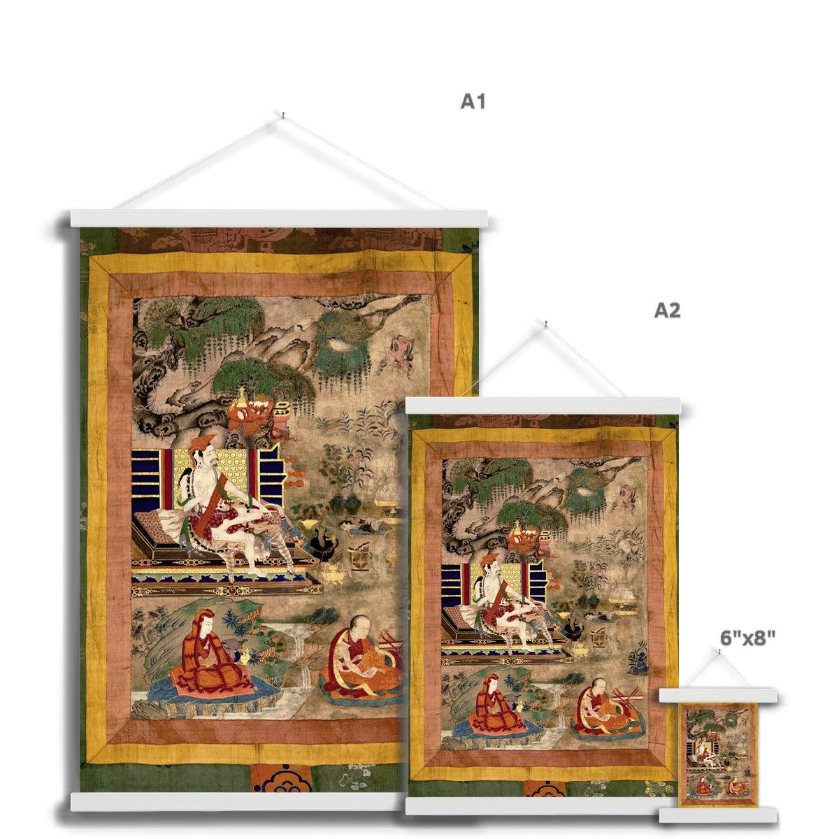 The Six Dharmas of Naropa | Tibetan Buddhism, Advanced Tantric Rituals | Esoteric Meditation Fine Art Print with Thangka Hanger