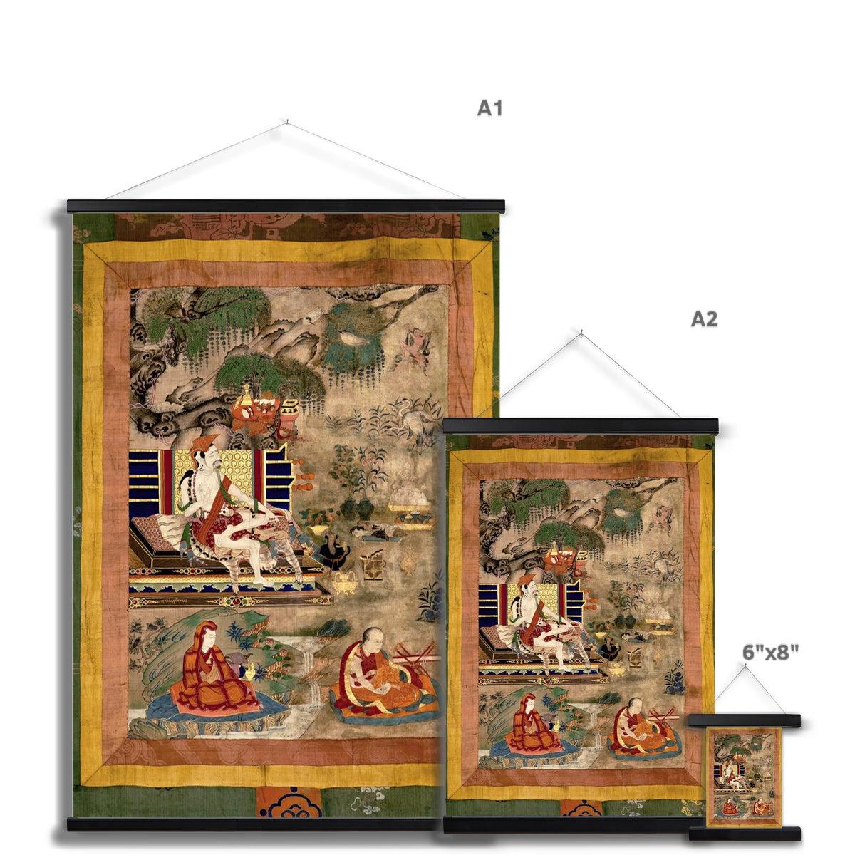 The Six Dharmas of Naropa | Tibetan Buddhism, Advanced Tantric Rituals | Esoteric Meditation Fine Art Print with Thangka Hanger