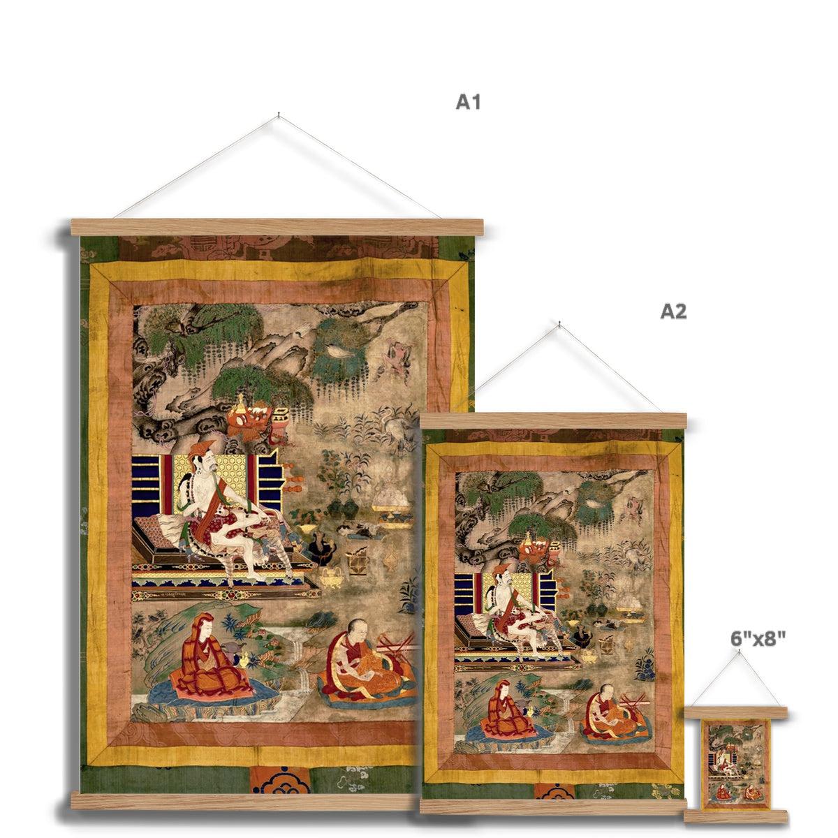 The Six Dharmas of Naropa | Tibetan Buddhism, Advanced Tantric Rituals | Esoteric Meditation Fine Art Print with Thangka Hanger