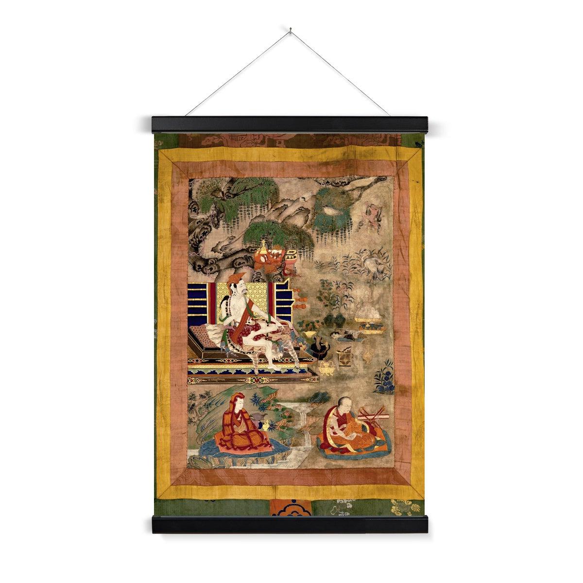 Fine art 6&quot;x8&quot; / Black Frame The Six Dharmas of Naropa | Tibetan Buddhism, Advanced Tantric Rituals | Esoteric Meditation Fine Art Print with Thangka Hanger