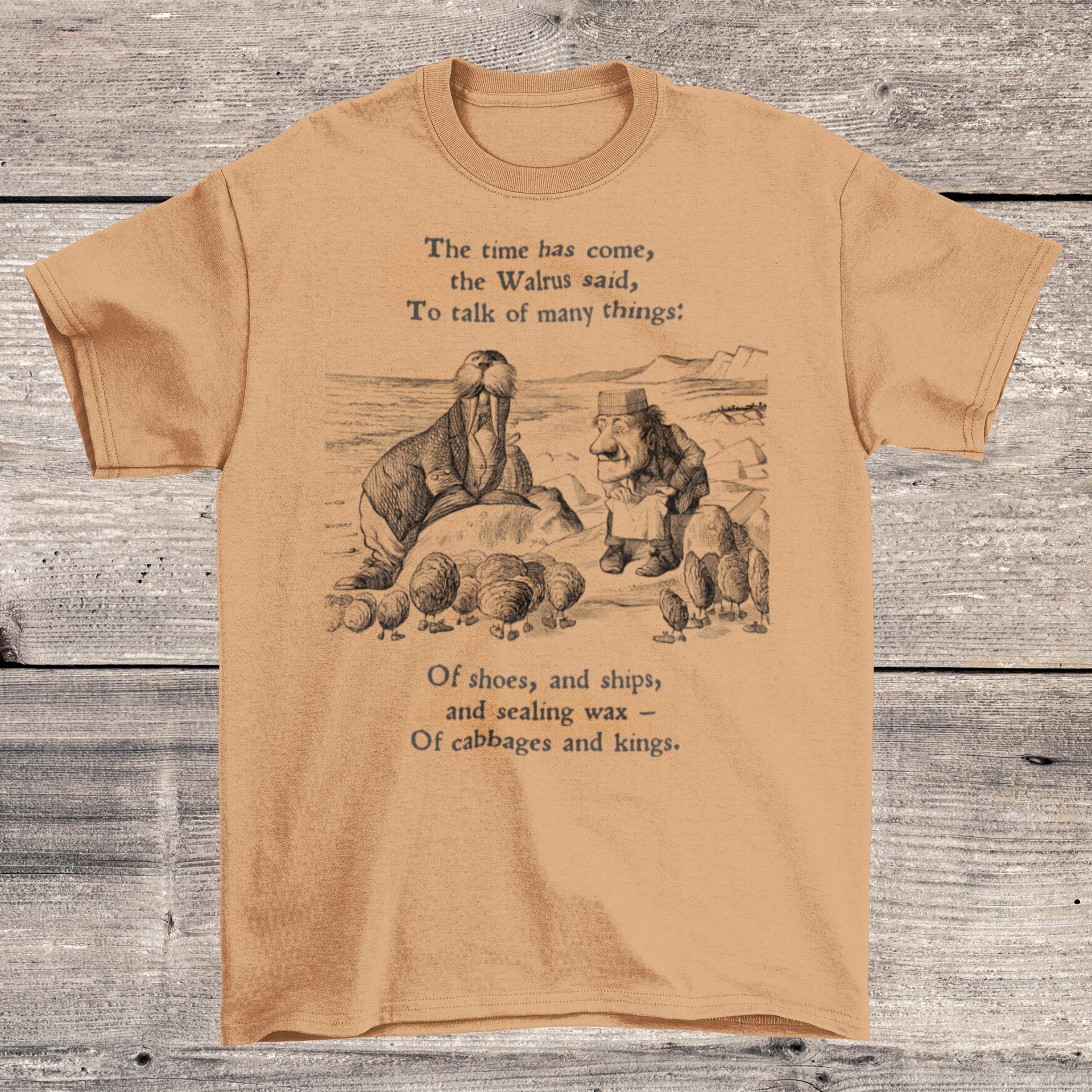 T-Shirts The Walrus and the Carpenter | Through the Looking-Glass, Louis Carroll | Surreal Literary Fantasy Art T-Shirt