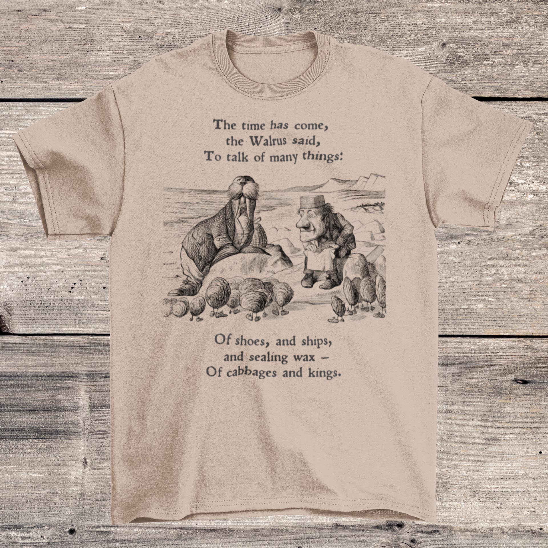 T-Shirts The Walrus and the Carpenter | Through the Looking-Glass, Louis Carroll | Surreal Literary Fantasy Art T-Shirt