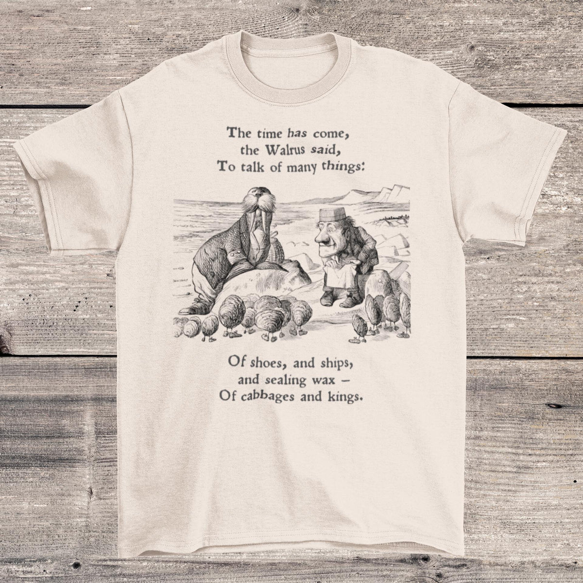 T-Shirts The Walrus and the Carpenter | Through the Looking-Glass, Louis Carroll | Surreal Literary Fantasy Art T-Shirt