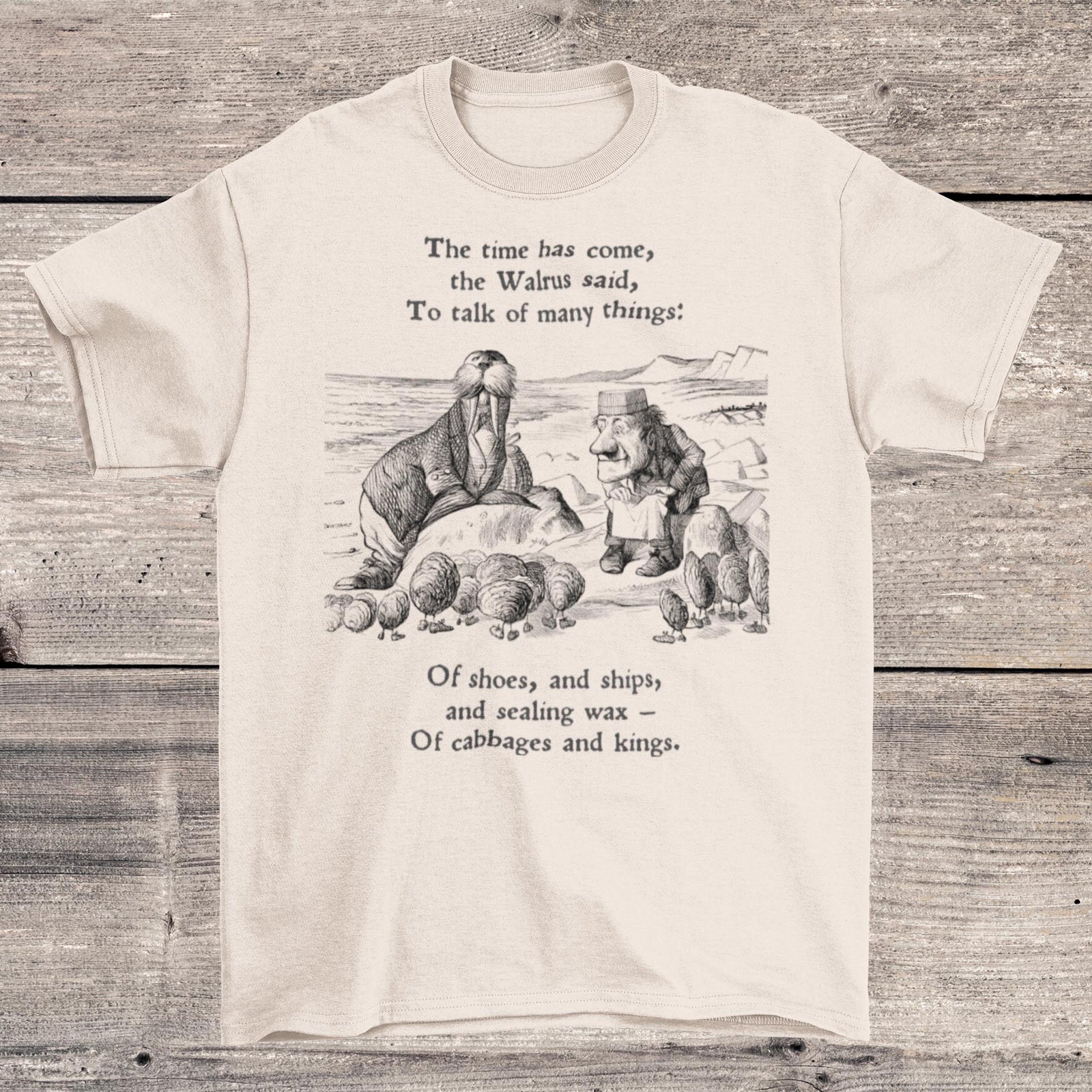 T-Shirts The Walrus and the Carpenter | Through the Looking-Glass, Louis Carroll | Surreal Literary Fantasy Art T-Shirt