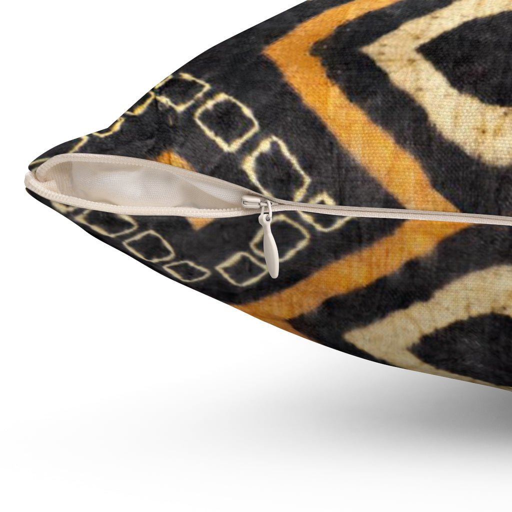 Tie Dye African Pillow w/ Insert | Bohemian Kuba Cloth, Kente Mudcloth Kilim | Gift for Him Decorative Throw Pillow