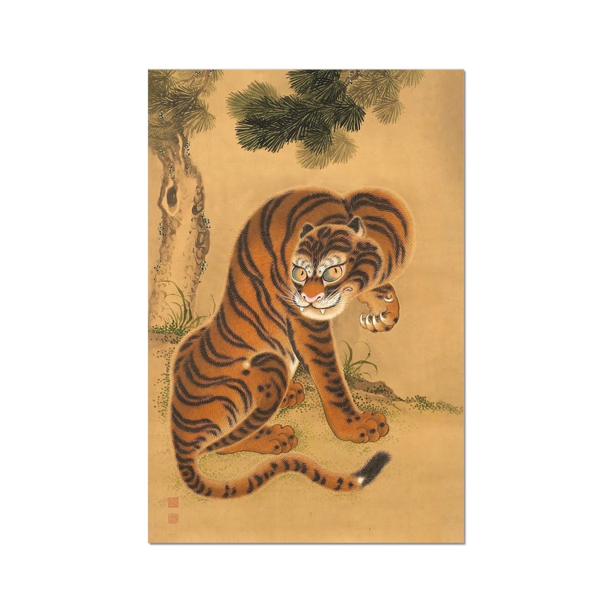 Fine art 16"x24" "Tiger Cleaning its Paw"  Fine Art Print