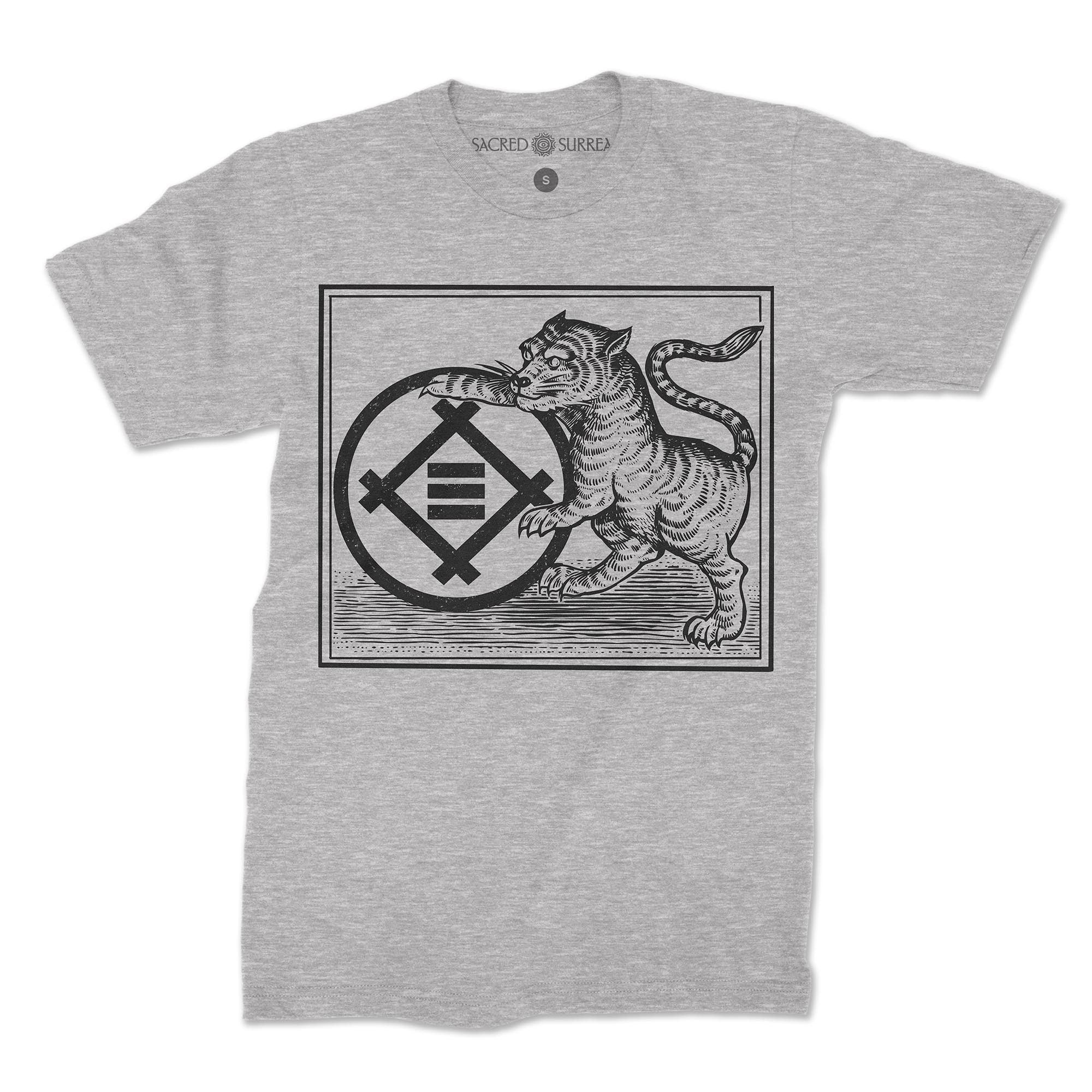 DTG T-Shirt Tiger Kamon Japanese Mythology Zen Shinto Taoist Buddhist Vintage T-Shirt