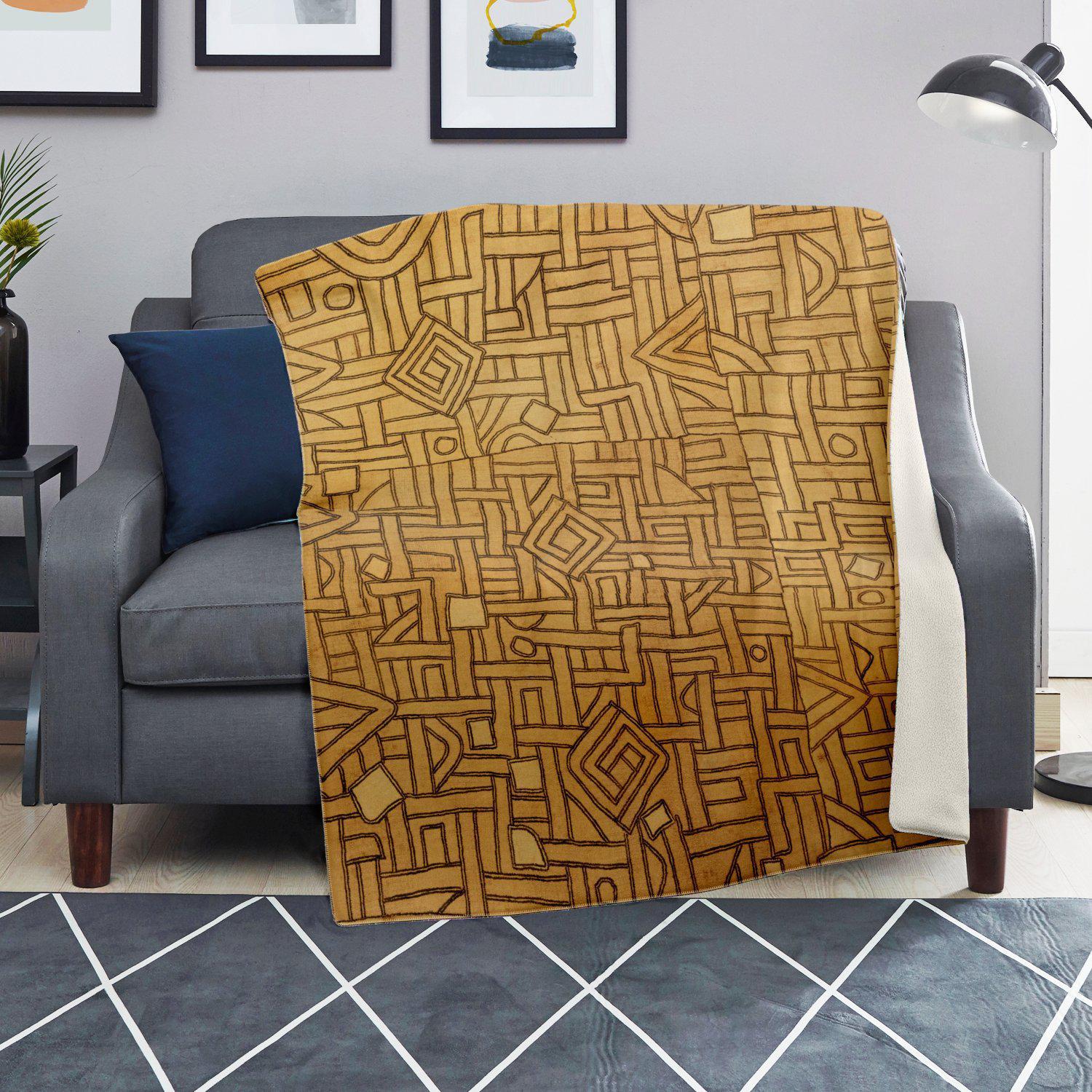 TRADITIONAL KUBA CLOTH DESIGN (MALI) | Sherpa Fleece Blanket