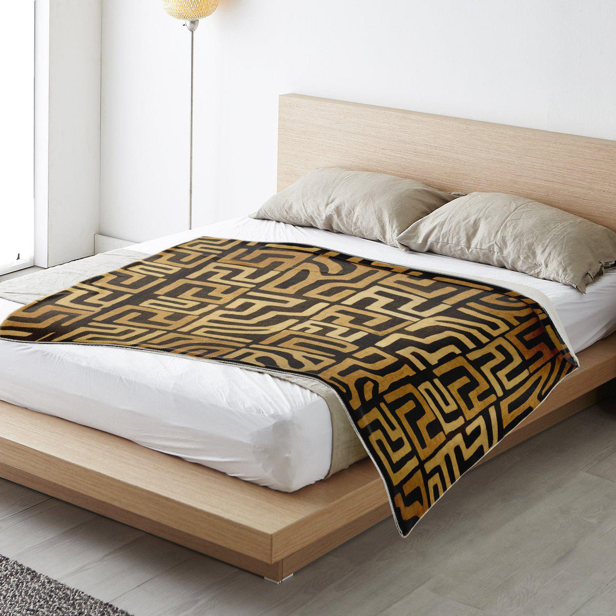 Traditional Kuba Cloth Design (Mali) | Sherpa Fleece Blanket