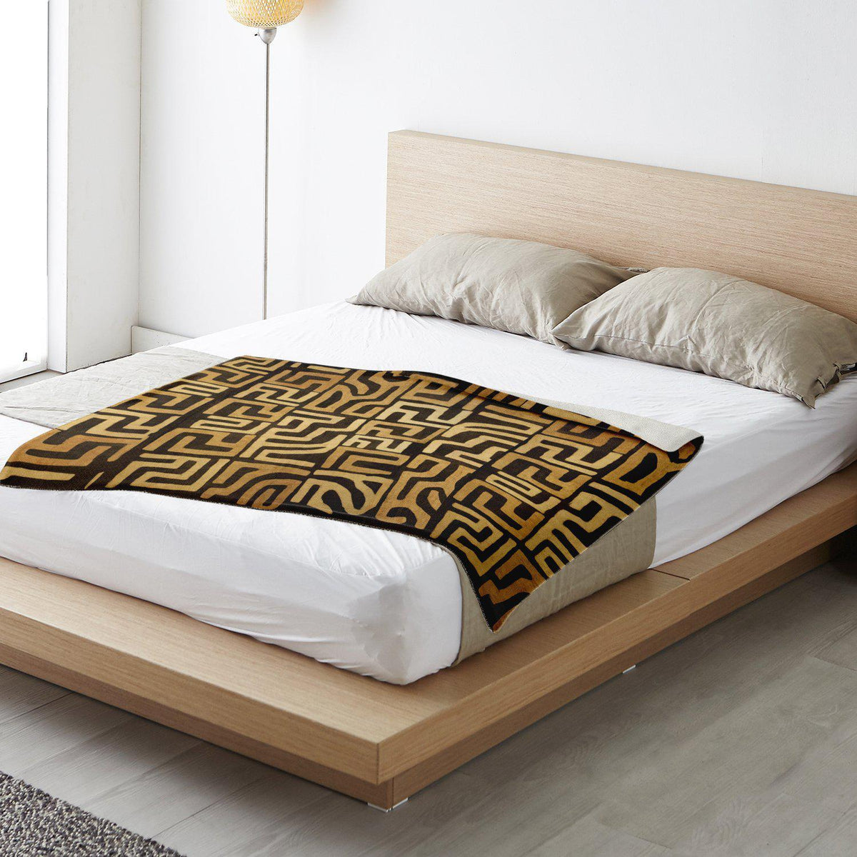 Traditional Kuba Cloth Design (Mali) | Sherpa Fleece Blanket