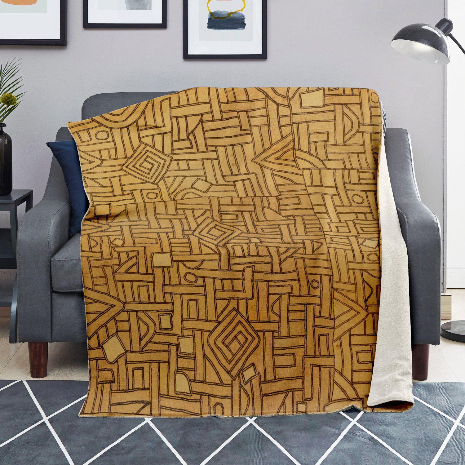 TRADITIONAL KUBA CLOTH DESIGN (MALI) | Sherpa Fleece Blanket