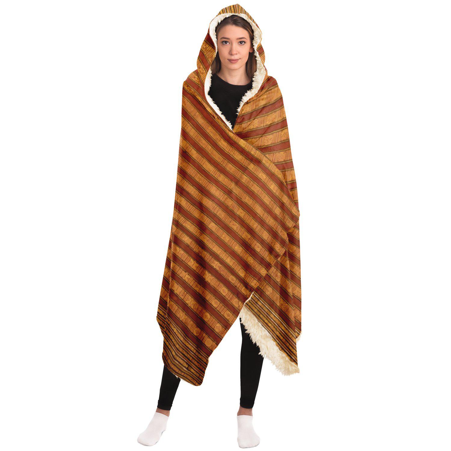 Hooded Blanket - AOP Traditional Silk Design  Hooded Blanket (Bhutan)