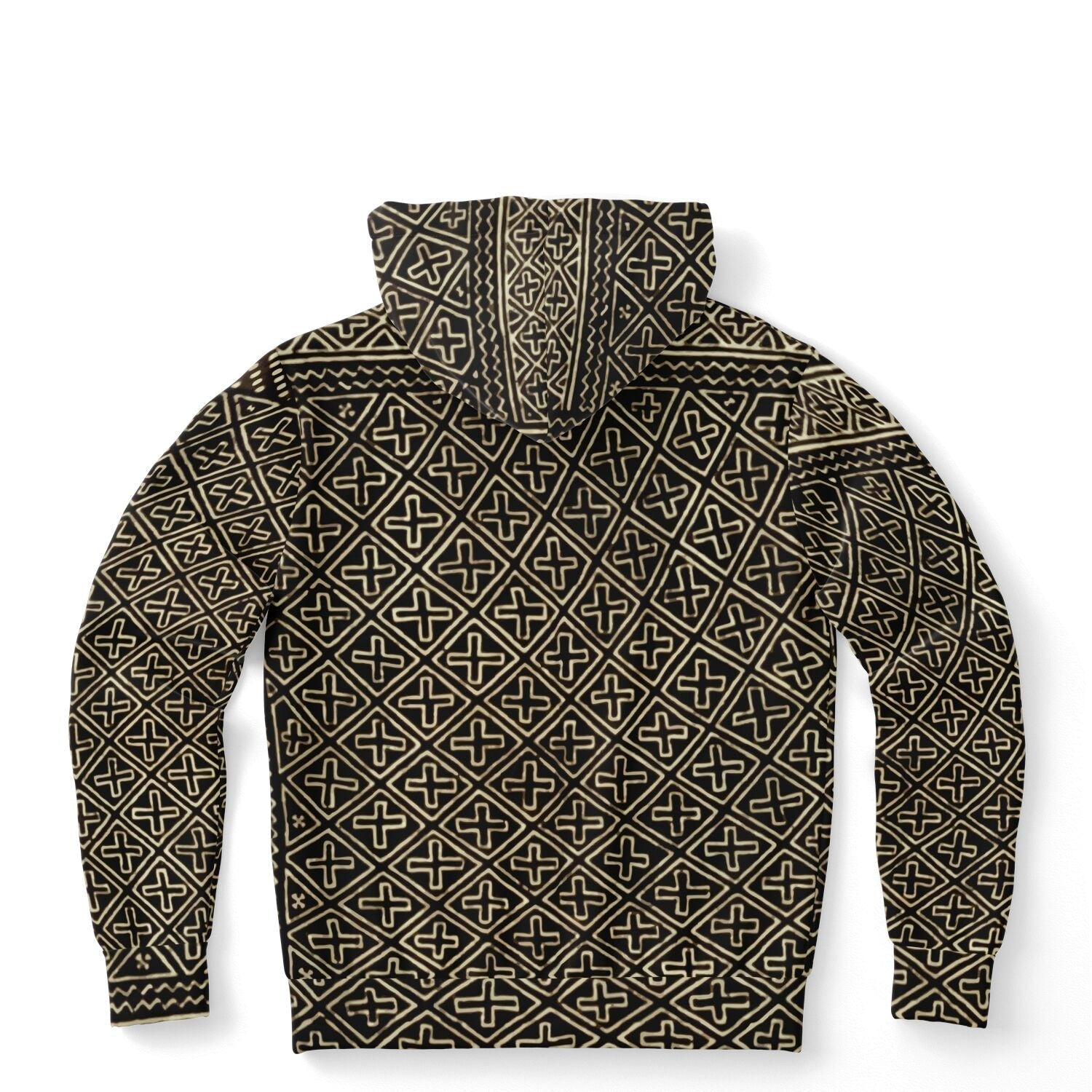 Tribal Mali Mudcloth Hoodie, Boho, Kuba Cloth, Kilim, Baluch, Ethnic Jacket African Hippie Gift Boho Sweater Pullover Hoodie